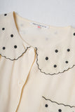 Dotted Collar Blouse