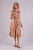 Sixties Brown Floral Dress