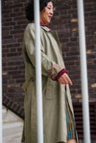 Khaki Green Midi Trenchcoat