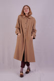 Long Beige Vintage Wool Coat
