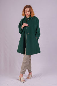 Green Alpaca Wool Coat