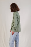 70s Khaki Green Men Shirt